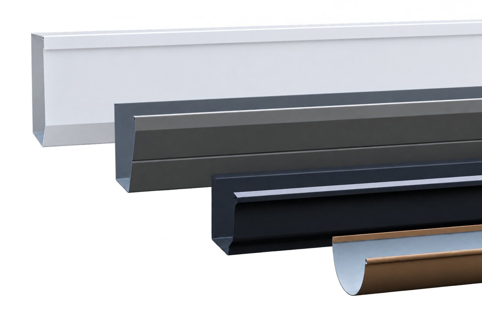 ValueFilter gutter protection profiles in multiple colors and shapes